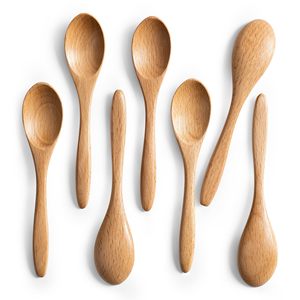 Juego de cucharas de madera hechas a mano de tendencia hechas de madera natural, perfectas para cocinar, utensilios de cocina para el hogar, superventas ecológico - Product Image 6