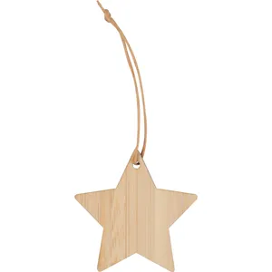 Pendentif étoile en bambou personnalisé BRANDON, gadgets personnalisables pour les fournitures de fête promotionnelles - Product Image 2