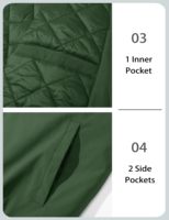 Blouson Bomber matelassé en toile fine pour homme, hiver, imperméable, avec revers côtelés, col montant et broderie frontale gothique