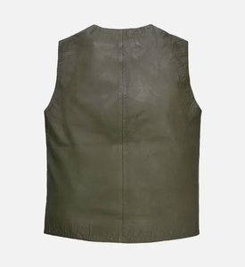 Gilet en cuir 100% décontracté pour hommes de bonne qualité avec fonction respirante Prix raisonnable Nouveau design à la mode pour la saison hivernale - Product Image 3