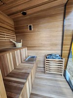 Ruang Sauna Kayu Tradisional - Sauna Luar Ruangan untuk 4-6 Orang dengan Tungku Kayu