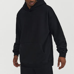 Jersey con capucha de gran tamaño para hombre en blanco simple de alta calidad - Product Image 1