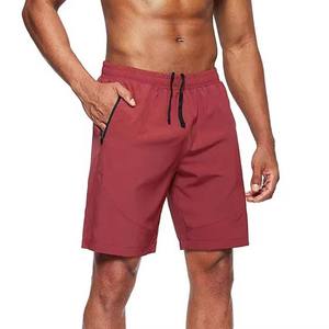 Men's Athletic Fitness Gym <b>Shorts</b> <b>with</b> <b>Zipper</b> <b>Pockets</b> Custom Logo Printed 100% Cotton Solid Pattern Sports Workout Outfit - Product Image 4