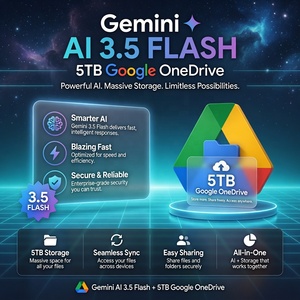 Abonnement officiel Google Gemini AI 3.5 <span class=keywords><strong>Flash</strong></span> de 12 mois, 5 To de stockage Google <span class=keywords><strong>One</strong></span>, utilisation mondiale, Linux, Mac, stockage personnel, e-mail - Product Image 2