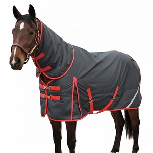 Feuille de participation professionnelle de cheval couverture de cheval de poids lourd feuille de mouche tapis d'été en maille avec tapis de cheval de Protection UV cou et ventre - Product Image 1