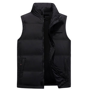 Chaleco de invierno personalizado para hombre, chaleco cálido para uso exterior, chaleco acolchado con cuello levantado y cremallera, chaleco cálido acolchado - Product Image 5