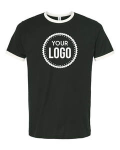 T-shirt unisexe à logo personnalisé T-shirt à sonnerie tricoté en jersey de coton 100% pour homme T-shirt vierge personnalisable à quantité minimale de commande basse - Product Image 1