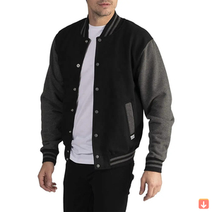 เสื้อแจ็คเก็ตเบสบอลคุณภาพสูงสำหรับผู้ชาย สไตล์วิทยาลัย สำหรับกิจกรรมกลางแจ้ง  รับสกรีนโลโก้  เสื้อผ้ากีฬา  สำหรับฤดูหนาว  ขายส่ง  กระดุมแกะ  ถักจากผ้าขนสัตว์ - Product Image 3