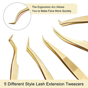 Latest Arrivals Eyelash Extension Tweezers Sets Stainless Steel Premium Quality Custom Eyelash Extension Tweezer <b>Makeup</b> <b>Tool</b> <b>Kit</b> - Product Image 5