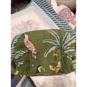 Sac à fermeture éclair vert style bohème imprimé jungle pour Amazon - Product Image 1