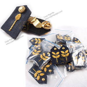 แผ่นแปะปกเสื้อรูปกอร์เจ็ตสำหรับใส่เครื่องแบบพิธีการป้ายปักลายทองแท่ง - Product Image 1