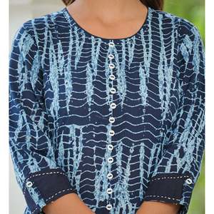 ผ้าฝ้ายผสมพิมพ์ anarkali kurta เครื่องประดับชนเผ่าอื่นๆ - Product Image 5