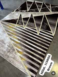 Alfombra Tradicional de Poliéster, Tipo Shaggy, Adiva Gaziantep, Tejida en Jacquard, Hecha a Máquina, de Pelo Alto, Acolchada, Antideslizante y Lavable - Product Image 4