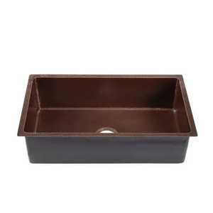 Lavabo de Cobre con Acabado Plateado para Hoteles, Hogares y Villas, Decoración de Baños, Lavabo de Cobre de Forma Redonda - Product Image 3