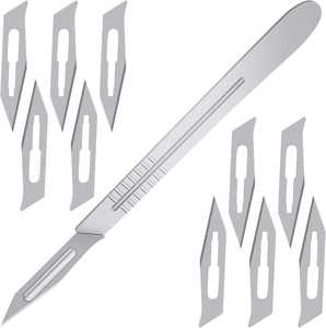 Las mejores pinzas de seguridad quirúrgica, hoja de bisturí de acero al carbono, mango de acero inoxidable, instrumento quirúrgico BySurgiright reutilizable estéril - Product Image 1