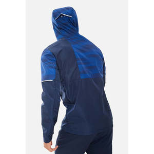 Chaqueta universitaria con mangas de cuero de contraste y chaqueta bomber de béisbol de cuerpo de mezcla de lana ropa de calle casual - Product Image 2