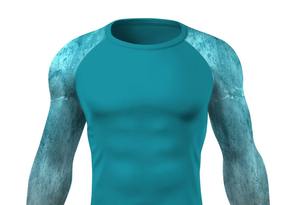 เสื้อแรชการ์ดแบบระเหิดสำหรับผู้ชายผ้าโพลีเอสเตอร์แขนยาว - Product Image 4