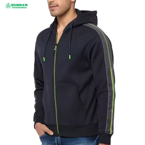 Sweat-shirts à fermeture éclair unisexes entièrement personnalisés, style décontracté, nouvelle arrivée, coupe régulière confortable, en spandex/coton, respirant, séchage rapide - Product Image 6