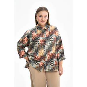 Blusa de Punto Asimétrica con Pliegues para Mujer, Top Casual de Manga Larga - Product Image 1