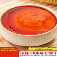 Base de soupe de fruits de mer professionnelle : Démarreur rouge et acidulé |   Bouillon de tomates et de piments épicés |   Pâte à fondue du Guizhou prête à l'emploi pour les restaurants