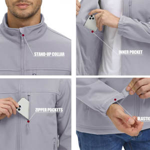 Veste Softshell Personnalisée Ryan Pro Gear pour Hommes, Fermeture Éclair, Tissu Respirant avec Logo Personnalisé, Antibactérien - Product Image 4