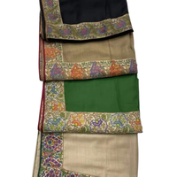 100% cachemire Pashmina écharpe pour femmes nouveaux Designs solide motif brodé châle longue longueur pour les mariages formels ethniquement