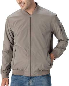 Blouson bomber facile à porter, tissu doux, léger, fermeture éclair intégrale, coupe confortable pour un style décontracté, les voyages et les activités de plein air - Product Image 3