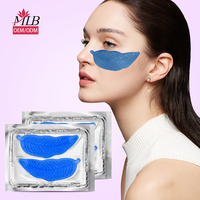 Patch hydrogel pour les yeux de forme personnalisée OEM ODM collagène anti-âge collagène multicolore à l'acide hyaluronique sous les yeux