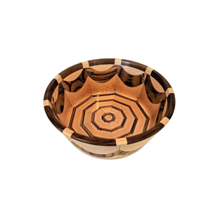 Tazón de Madera de Arce Hecho a Mano Ecológico al por Mayor, Diseño Geométrico Único con Incrustaciones, Decorativo para el Hogar, Cocina, Regalo, Servicio de Aperitivos - Product Image 1