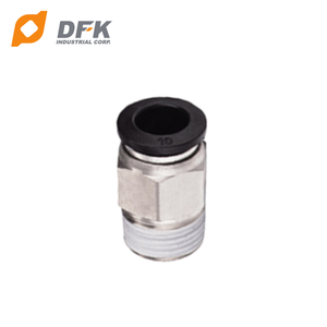 Raccord pneumatique industriel DFK Industrial Corp. 6 mm mâle droit à connexion rapide, haute pression, pour conduite d'air - Product Image 1