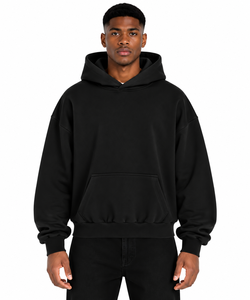 Sudadera con Capucha AURA Iconic Winter para Hombre, Ropa de Estar por Casa, Estilo Informal para Fin de Semana, Forro Polar, Polialgodón, Corte Holgado, Diseño con Bolsillos - Product Image 1
