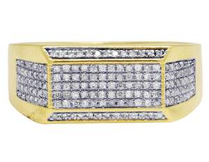 Personalizar a la moda con moissanita diamante redondo estilo Hip Hop en S925 anillo de plata esterlina regalo para hombres - Product Image 2