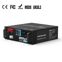 Batterie LiFePO4 montée sur rack 25,6 V 200 Ah, pack de batteries LFP 5,12 kWh pour le stockage d'énergie solaire domestique et l'alimentation de secours