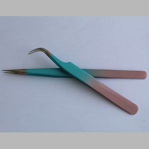 <b>Eyelash</b> <b>Tweezers</b> Custom Logo Private Label Stainless Steel Fiber Tip Wholesale Fiber Tip Extension <b>Tweezers</b> - Product Image 3