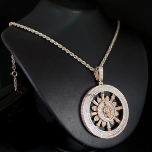 Colgante único de Plata de Ley 925 de Hip Hop con diamantes cultivados en laboratorio de corte brillante redondo para colgantes de regalo - Product Image 2