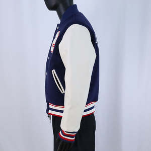 เสื้อแจ็คเก็ตวาร์ซิตี้ผู้ชายแฟชั่นสตรีทแวร์  ผ้าขนสัตว์  ปักลายเชนิลล์  สำหรับฤดูหนาว  รับทำโลโก้ตามสั่ง  ขายส่ง - Product Image 6