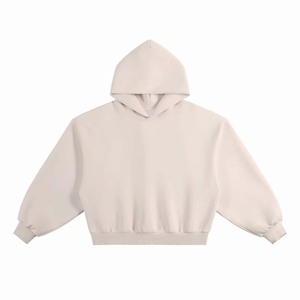 Poids lourd sans cordon pull à capuche logo personnalisé français 100% coton surdimensionné hommes sweats à capuche pour hommes - Product Image 5