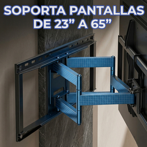 Supporto TV in Acciaio Rinforzato per TV da 23 a 65 Pollici, Braccio Doppio Inclinabile e Girevole, Distanza da 120 cm al Muro, Staffa LCD con Carrello - Product Image 5