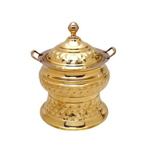 Chauffe-plats pour hôtels Plat de service personnalisé en métal plaqué or de qualité supérieure Plat à friture pour hôtels et mariages Utilisation dans la restauration - Product Image 3