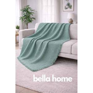 Funda de Sofá Bella Home con Diseño Elegante en Color Menta, 170x200 cm, Manta Multiusos Resistente para Cama - Product Image 2