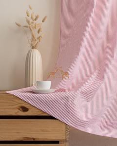 Cortinas de Algodón a Rayas Estilo Boho, Hechas a Mano con Bloques de Tinta, para Sala de Estar y Decoración del Hogar - Product Image 3