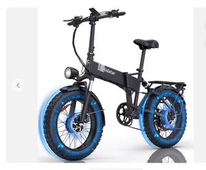 Vélo électrique Ridstar H20, cadre en alliage d'aluminium noir mat, batterie au lithium, frein à disque 7 vitesses, pneus larges - Product Image 3