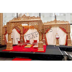 Mandap de Boda de Diseño Maharani en Venta, Mandap Dorado de Boda India, Mandap de Fibra Tallada de Bollywood, Brisbane - Product Image 1