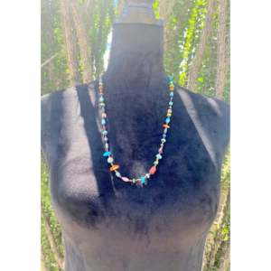 Navajo Handcrafted Multi Stone Fetish Beaded Necklace Bohemian <b>Religious</b> <b>Gift</b> for Weddings & Parties - Product Image 2