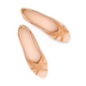 Zapatos planos beige WN1112 - Product Image 1
