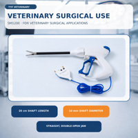 YYF SM1200 10mm 20cm Pince bipolaire vétérinaire réutilisable en acier inoxydable à mâchoires droites pour la chirurgie ouverte