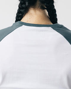 Haute qualité 100% coton peigné Jersey trois quarts manches raglan manches Style t-shirt pour les femmes - Product Image 6