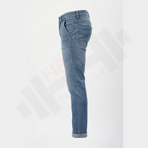 2025 New Top Brand Blue Stripes <b>Men</b> <b>Jeans</b> Pant OEM Regular Fit Casual Washed Button Denim <b>Trousers</b> Wholesale Supplier - Product Image 3