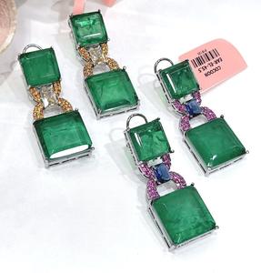 Pendientes de Doble Capa con Diseño Moderno, Plateados, de la Mejor Calidad, para Bodas y Fiestas, Colección para Mujeres y Niñas - Product Image 2