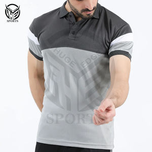 Concevez votre propre marque personnalisée de polos de golf à manches courtes polo en polyester spandex pour hommes - Product Image 1